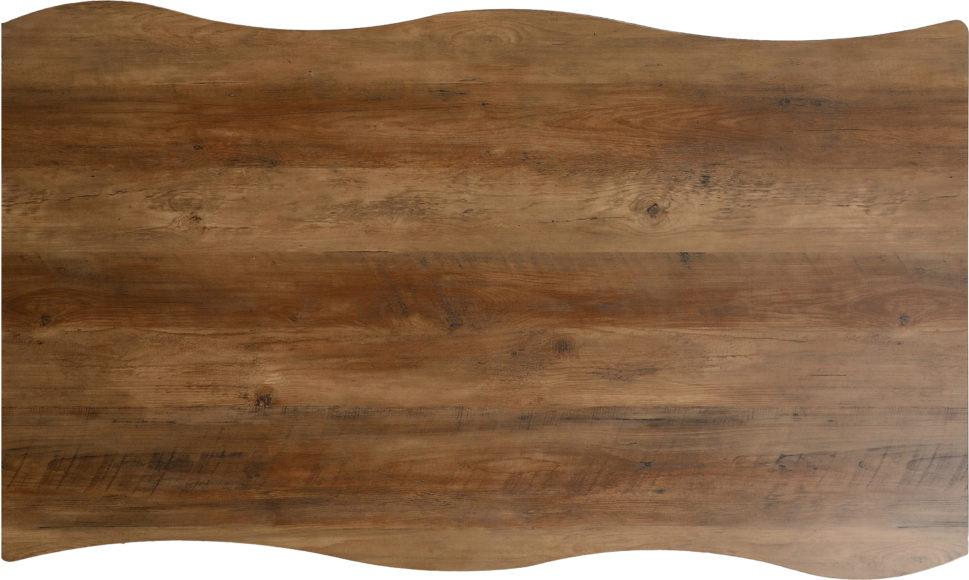 Seconique Quebec Wave Edge Dining Table Medium Oak Effect/Black