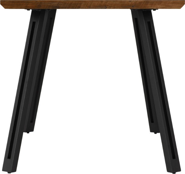 Seconique Quebec Wave Edge Dining Table Medium Oak Effect/Black