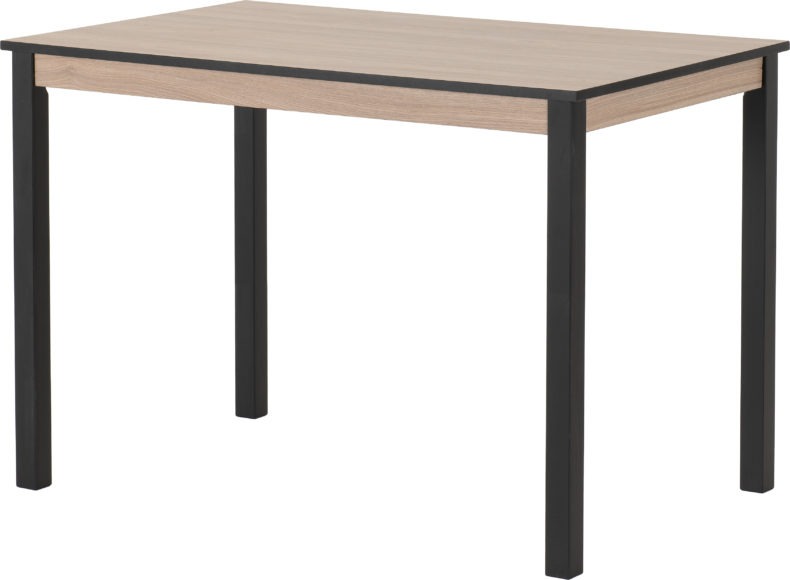 Seconique Radley Dining Set Black/Oak Effect/Oat Fabric