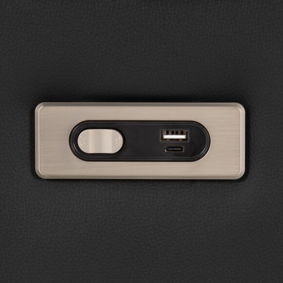 Seconique Roma 3+2 Electric Recliner Suite Black Faux Leather