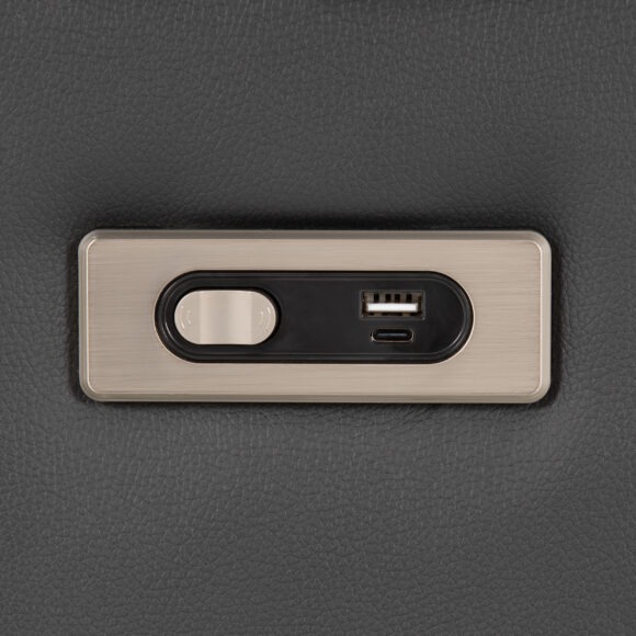 Seconique Roma 3+2 Electric Recliner Suite Grey Faux Leather