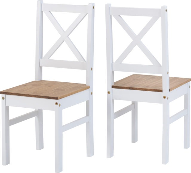 Seconique Salvador 1+4 Tile Top Dining Set White/Distressed Waxed Pine