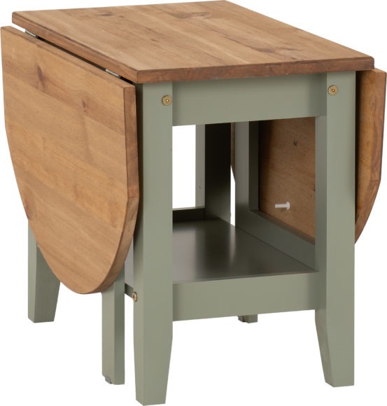 Seconique Santos Drop Leaf Coffee Table Green/Distressed Waxed Pine