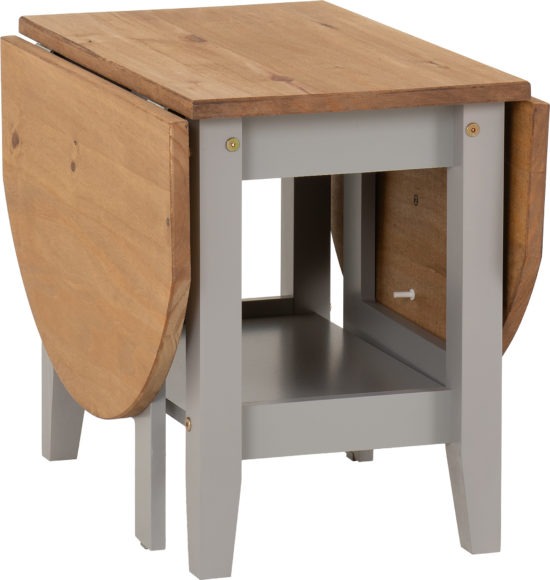 Seconique Santos Drop Leaf Coffee Table Grey Slate/Distressed Waxed Pine