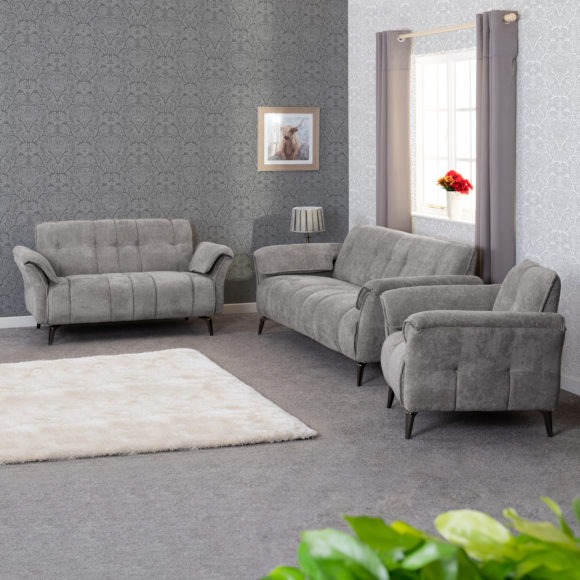 Seconique Amalfi 1 Seater Sofa Grey Fabric