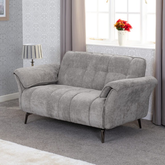 Seconique Amalfi 2 Seater Sofa Grey Fabric