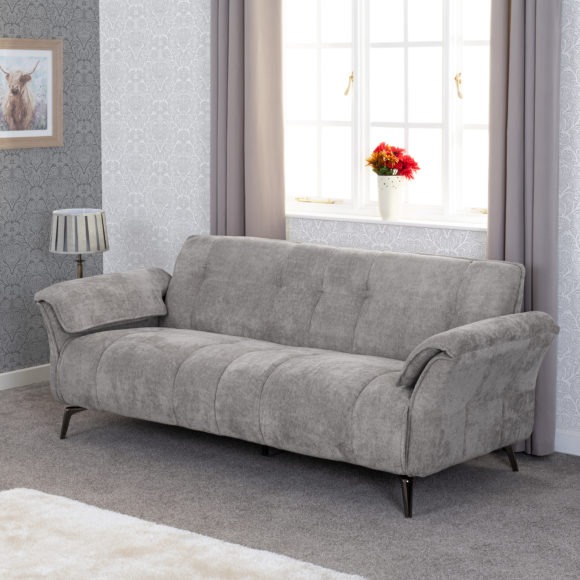 Seconique Amalfi 3 Seater Sofa Grey Fabric