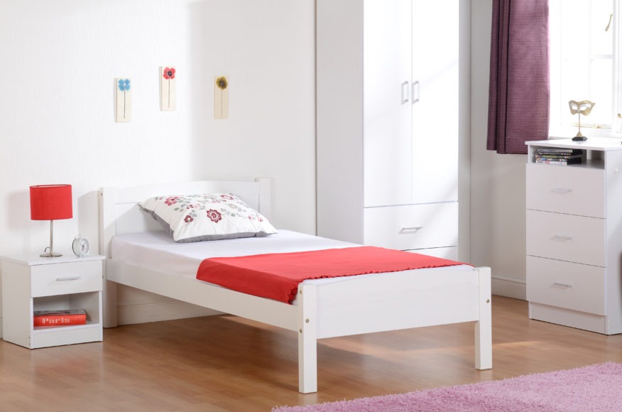 Seconique Amber 3' Bed White