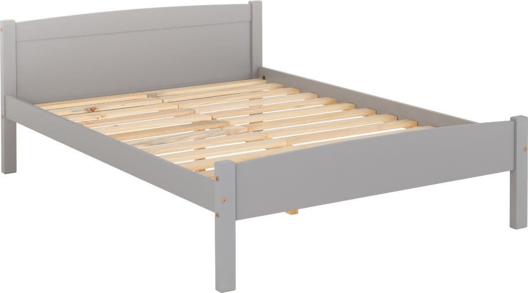 Seconique Amber 4'6" Bed Grey Slate