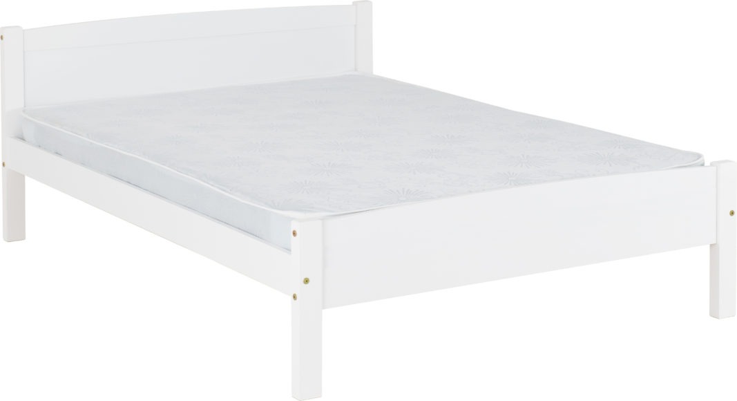 Seconique Amber 4'6" Bed White