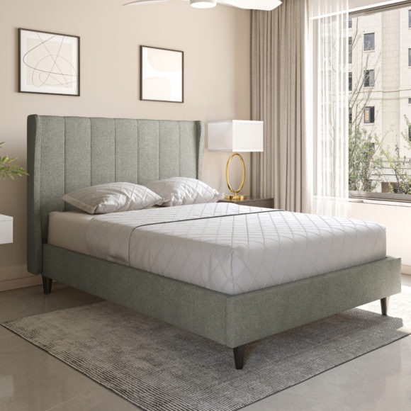Seconique Amelia 4'6" Bed Dark Grey Fabric