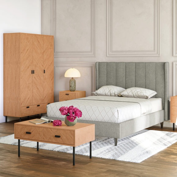 Seconique Amelia 5' Bed Dark Grey Fabric