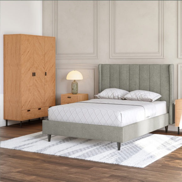 seconique Amelia 5' Bed Dark Grey Fabric