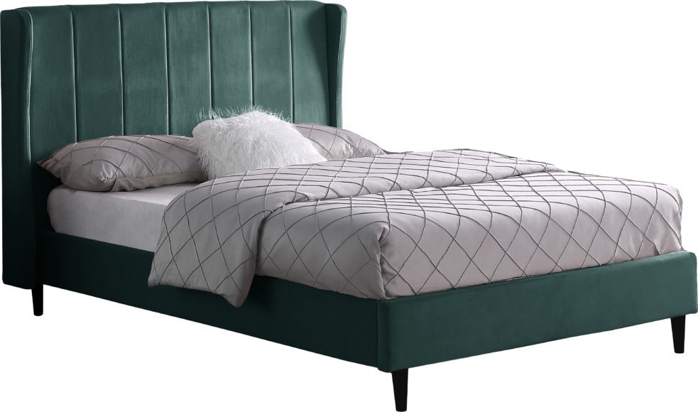 seconique Amelia 5' Bed Green Velvet Fabric