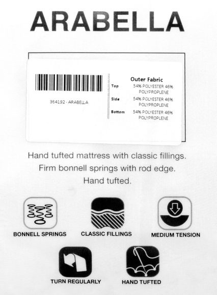 Seconique Arabella 3' Mattress Ivory