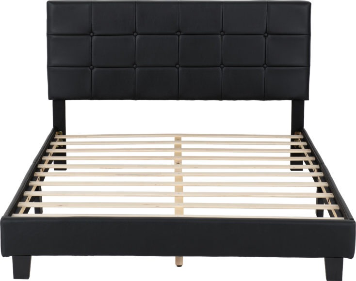 Seconique Arran 4'6" Bed Black Faux Leather