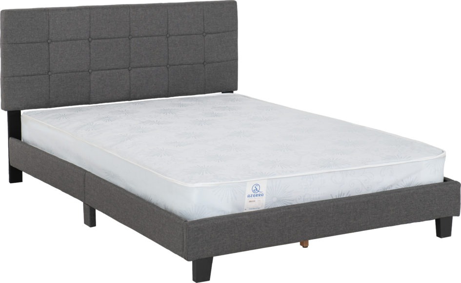 Seconique Arran 4'6" Bed Grey Fabric