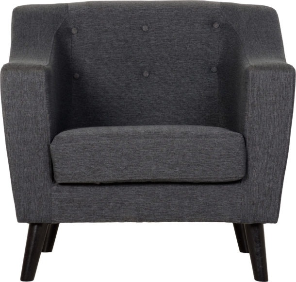 Seconique Ashley 1 Seater Sofa Dark Grey Fabric