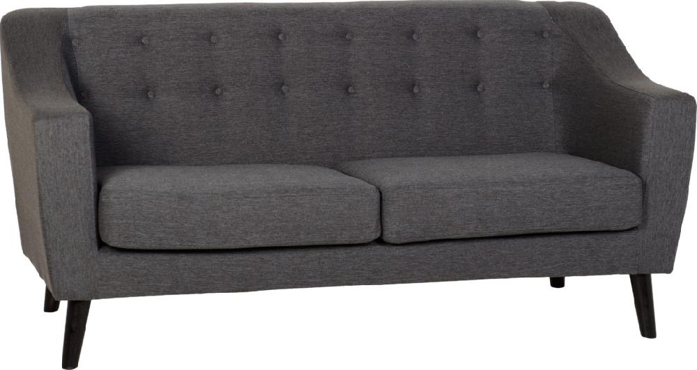 Seconique Ashley 3 Seater Sofa Dark Grey Fabric