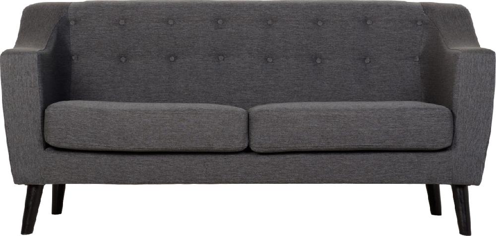 Seconique Ashley 3 Seater Sofa Dark Grey Fabric
