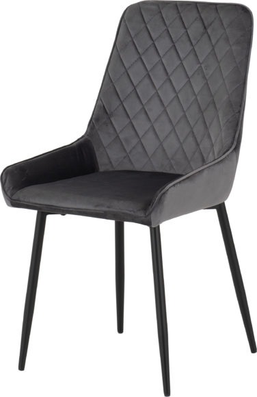 Seconique Avery Chair (Box Of 2) Grey Velvet