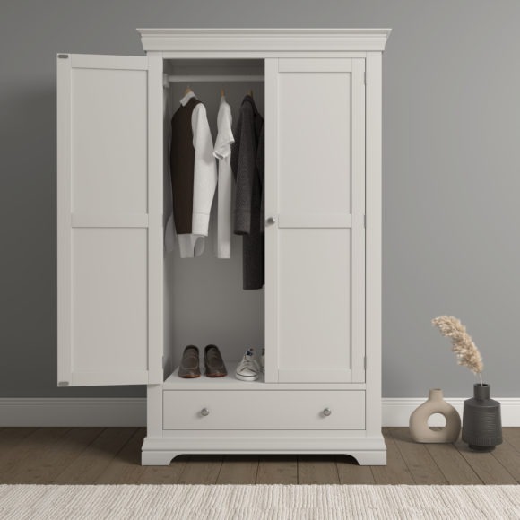 Seconique Bordeaux 2 Door Wardrobe Ivory