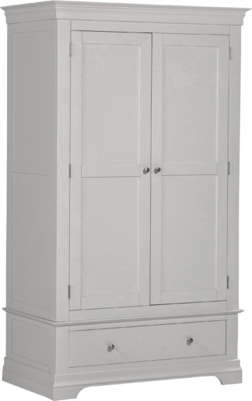 Seconique Bordeaux 2 Door Wardrobe Pebble Grey