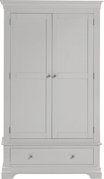 Seconique Bordeaux 2 Door Wardrobe Pebble Grey