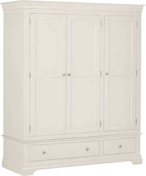 Seconique Bordeaux 3 Door Wardrobe Ivory