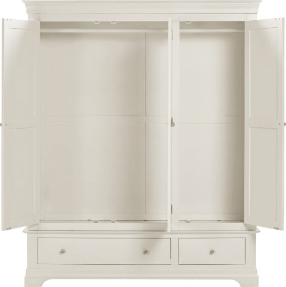 Seconique Bordeaux 3 Door Wardrobe Ivory
