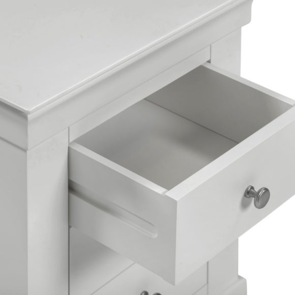 Seconique Bordeaux 3 Drawer Bedside Pebble Grey