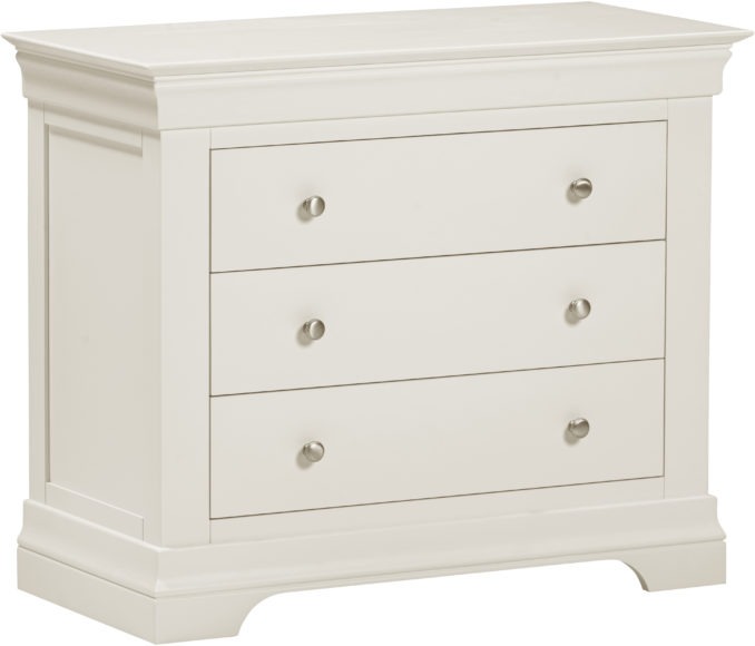 Seconique Bordeaux 3 Drawer Chest Ivory