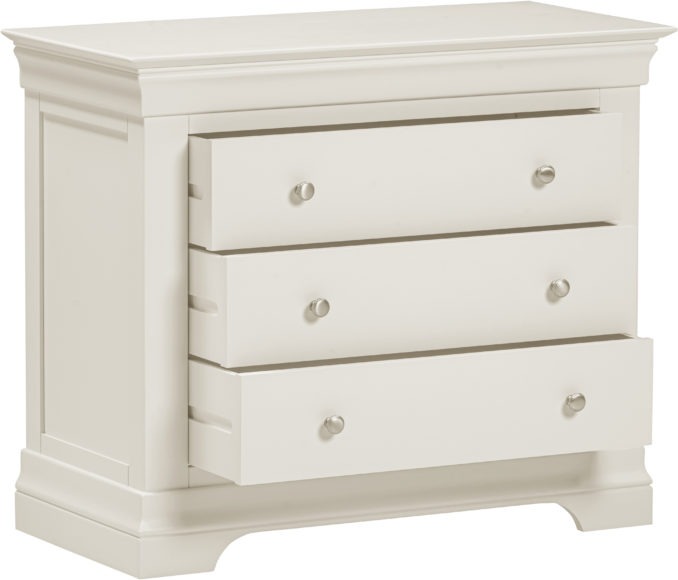 Seconique Bordeaux 3 Drawer Chest Ivory