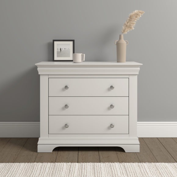 seconique Bordeaux 3 Drawer Chest Ivory