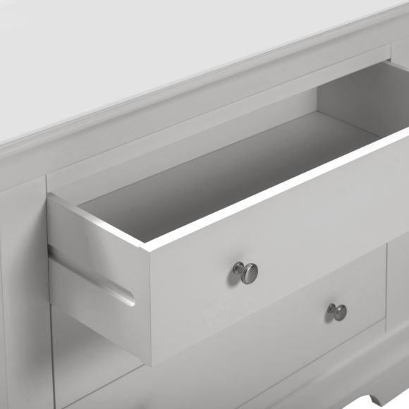 Seconique Bordeaux 3 Drawer Chest Pebble Grey
