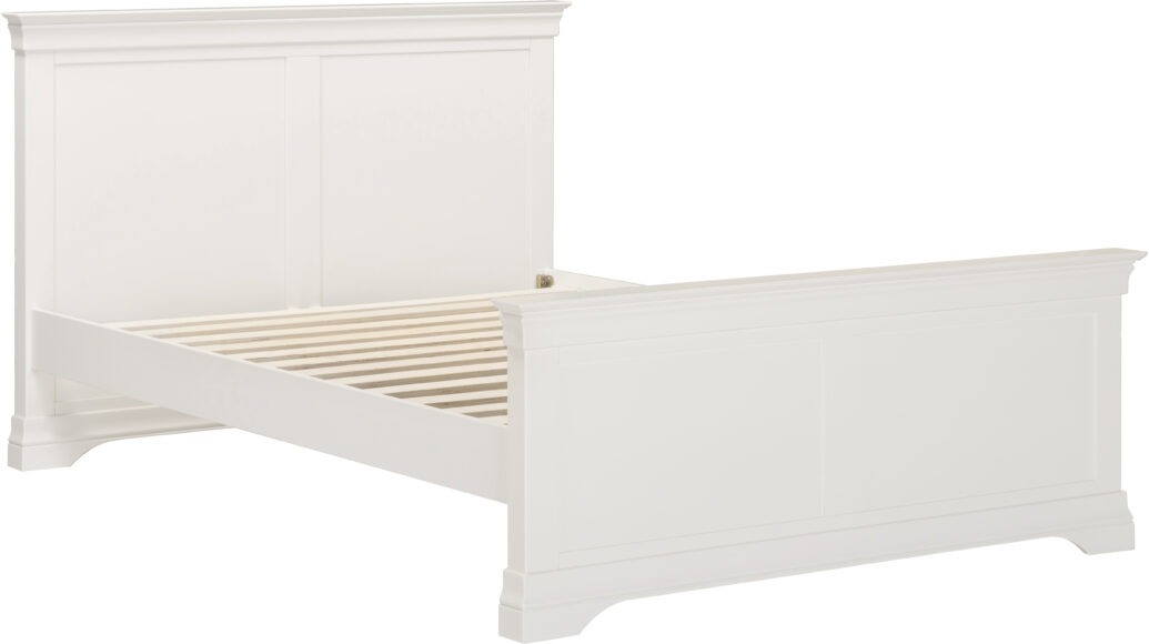 Seconique Bordeaux 4'6" Bed High Foot End Ivory