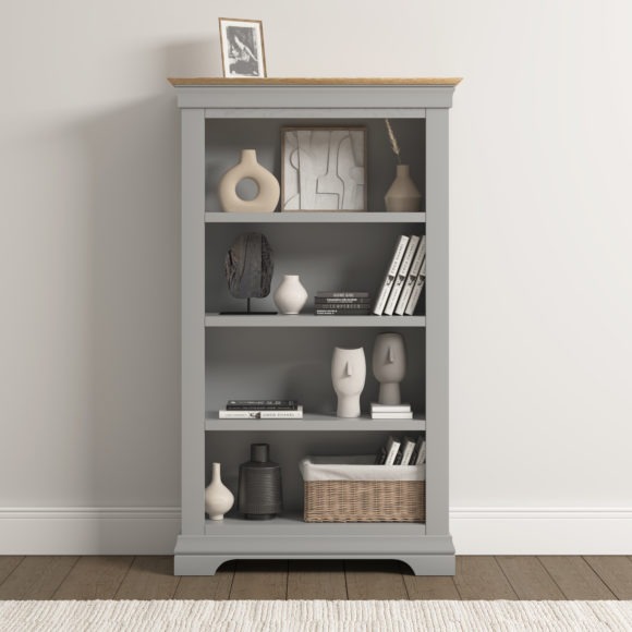 Seconique Bordeaux Bookcase Pebble Grey/Oak