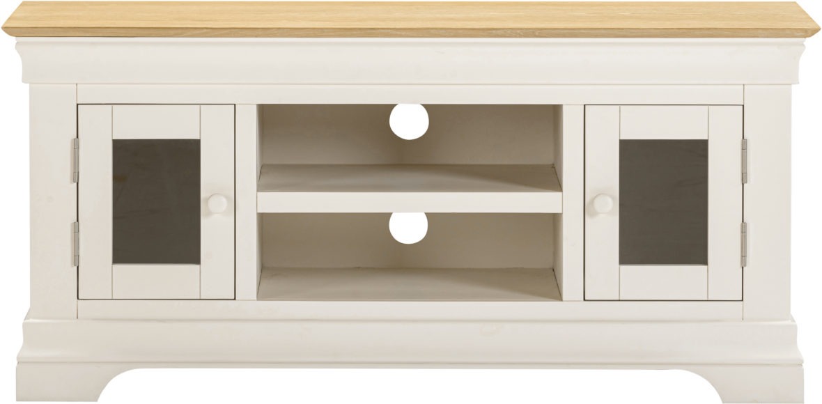Seconique Bordeaux Small TV Stand Ivory/Oak