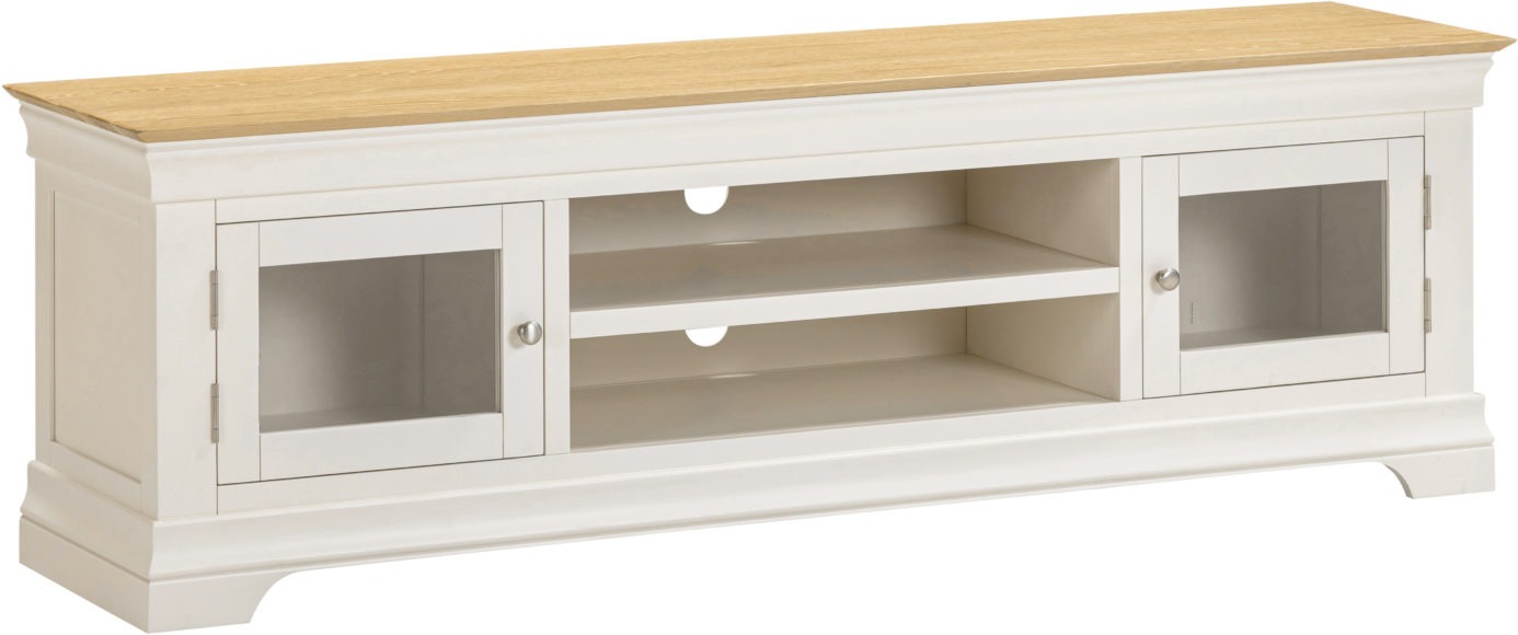 Seconique Bordeaux TV Stand Ivory/Oak