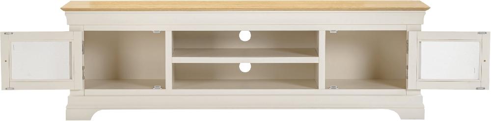 Seconique Bordeaux TV Stand Ivory/Oak