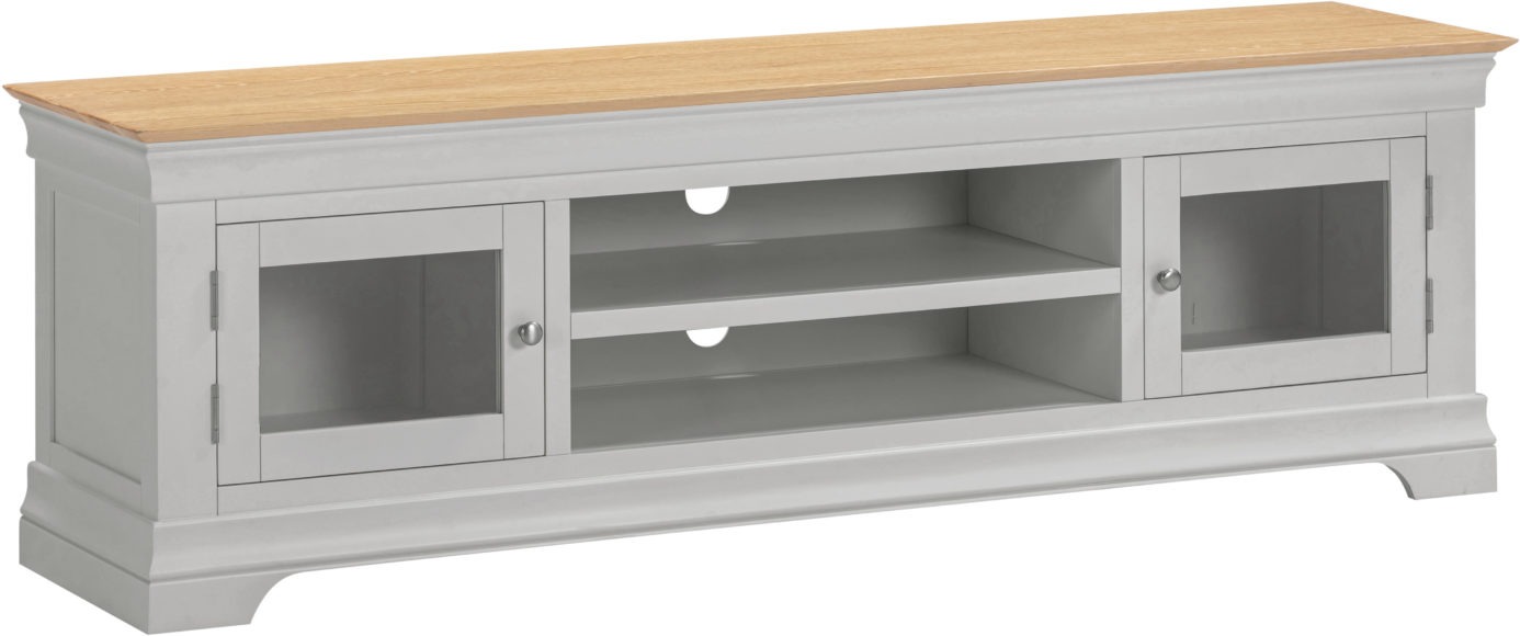 Seconique Bordeaux TV Stand Pebble Grey/Oak