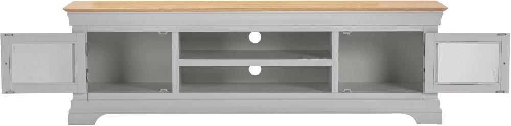 Seconique Bordeaux TV Stand Pebble Grey/Oak