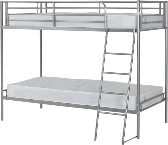 seconique Brandon 3' Bunk Bed Silver