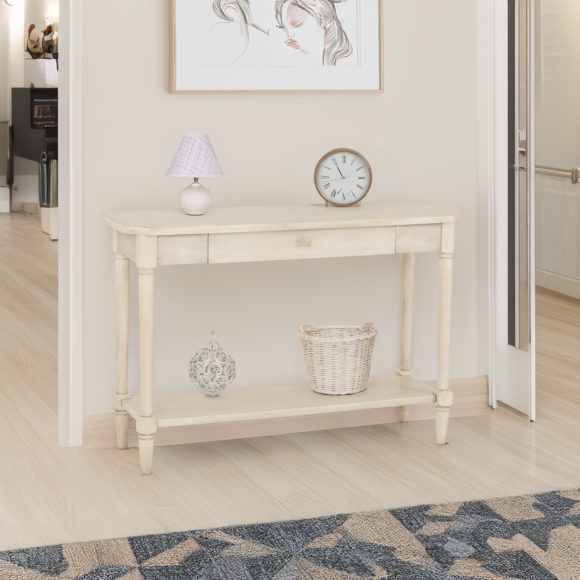 seconique Chantilly Console Table Antique Cream
