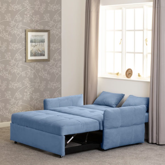 Seconique Chelsea Sofa Bed Blue Fabric