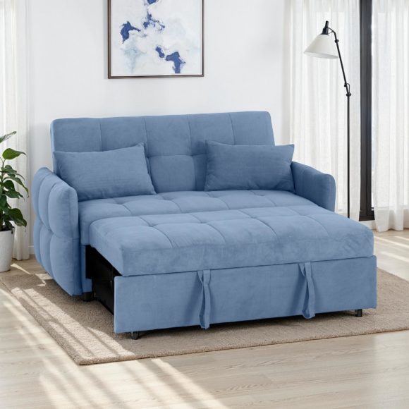seconique Chelsea Sofa Bed Blue Fabric