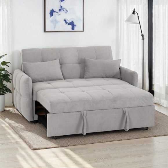 seconique Chelsea Sofa Bed Silver Grey Fabric