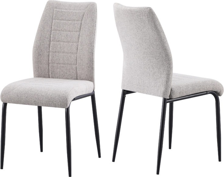 Seconique Chilton Chair (Box Of 4) Grey Fabric