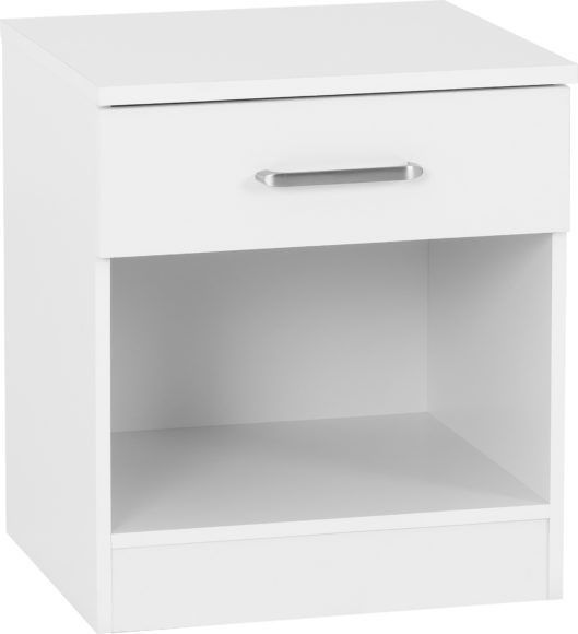 Seconique Dakota 1 Drawer Bedside White