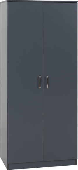 Seconique Dakota 2 Door Wardrobe Dark Grey